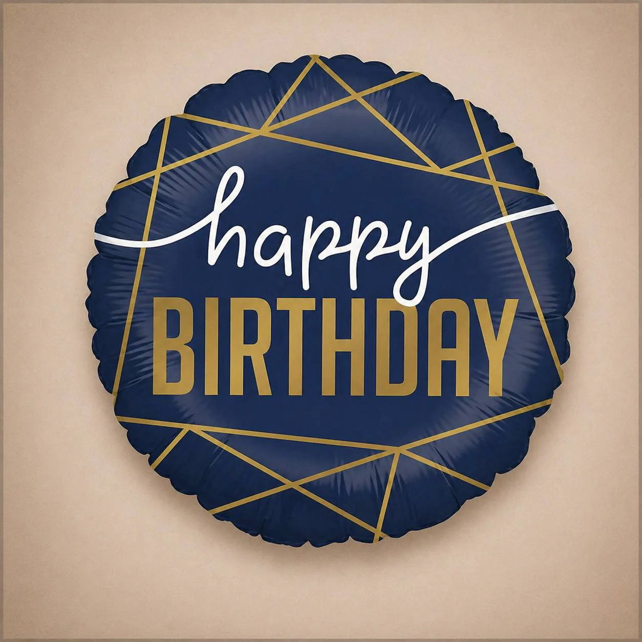 18" Happy Birthday Blue Foil Balloon