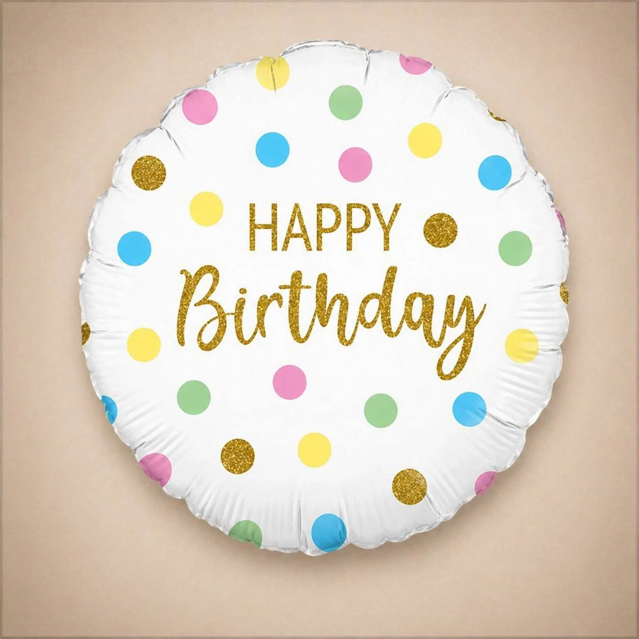 18" Happy Birthday Pastel Foil Balloon