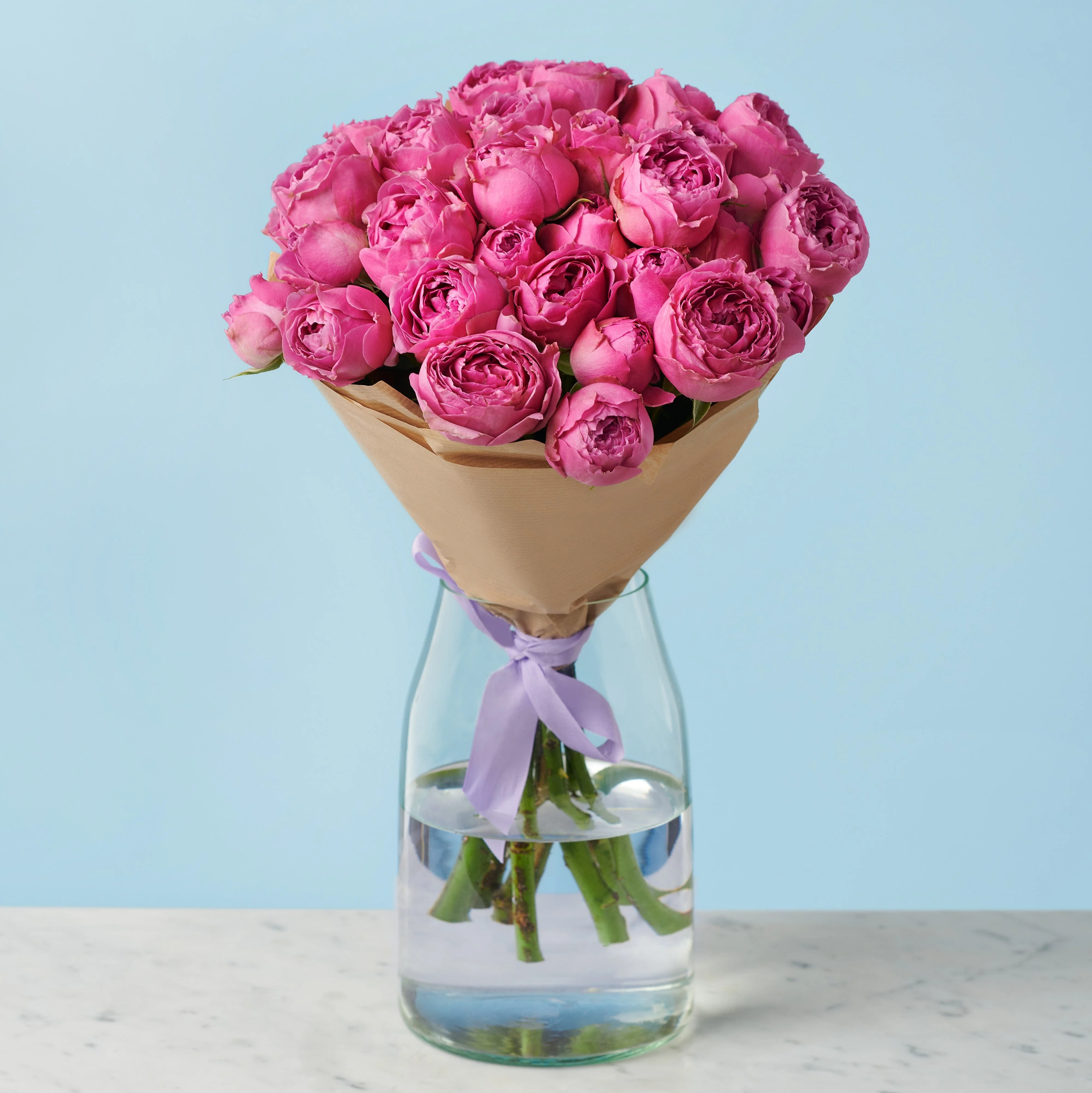 5 Peony Pink Roses - Image 2