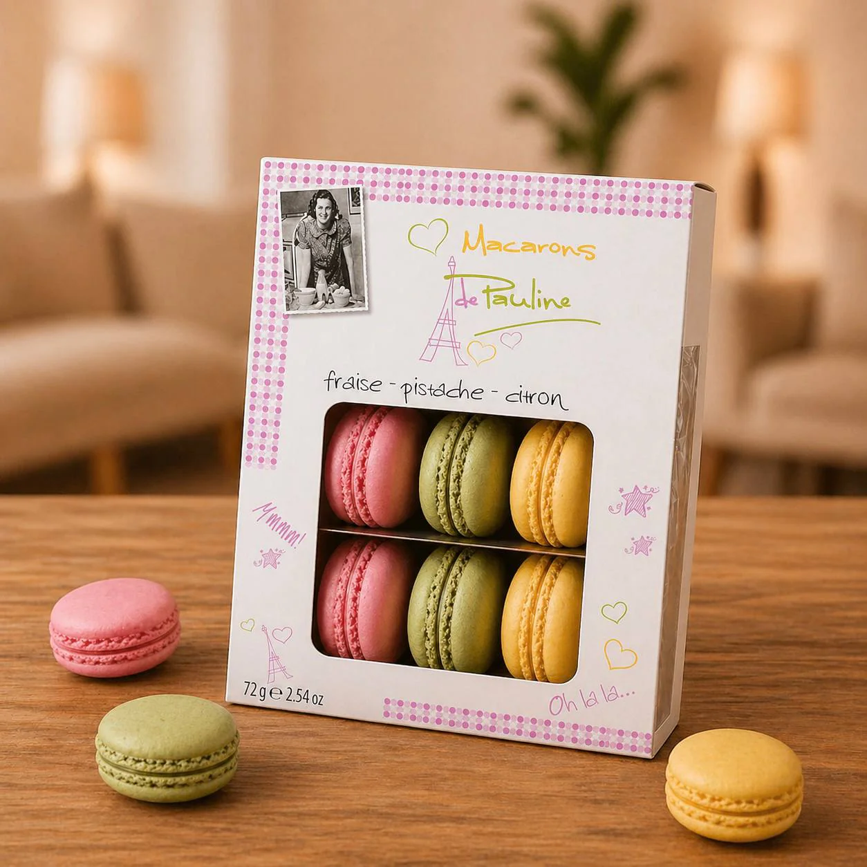 Assortment of 6 Macarons
