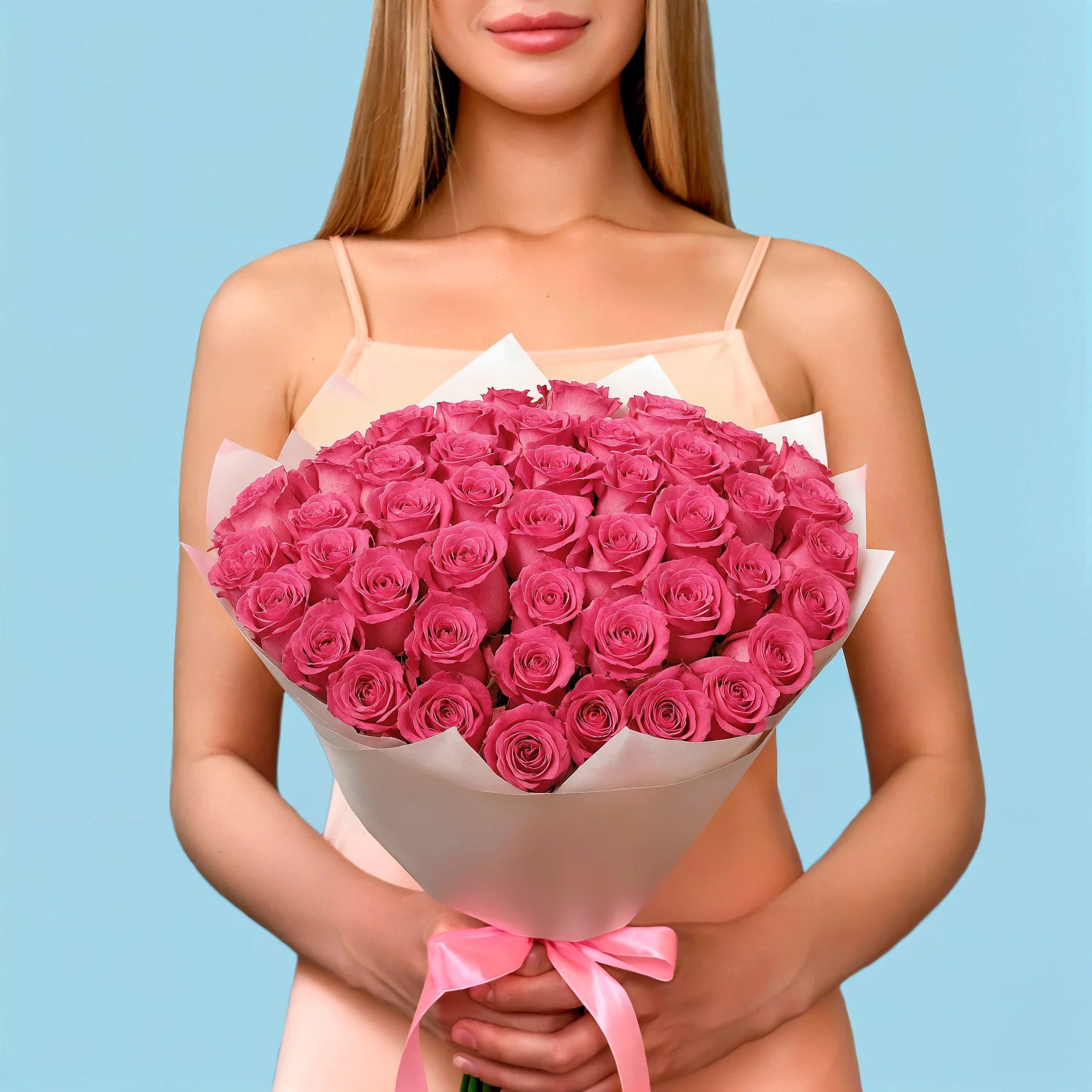 50 Pink Roses